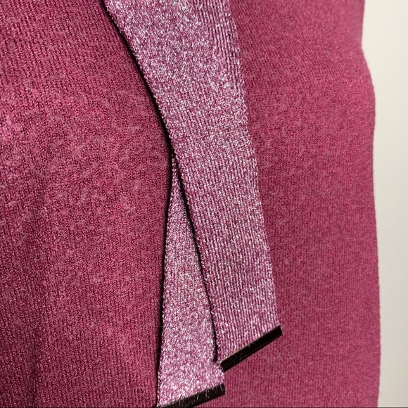 Hooded Pullover Metallic Tie Sweatshirt - Picture 6 of 6